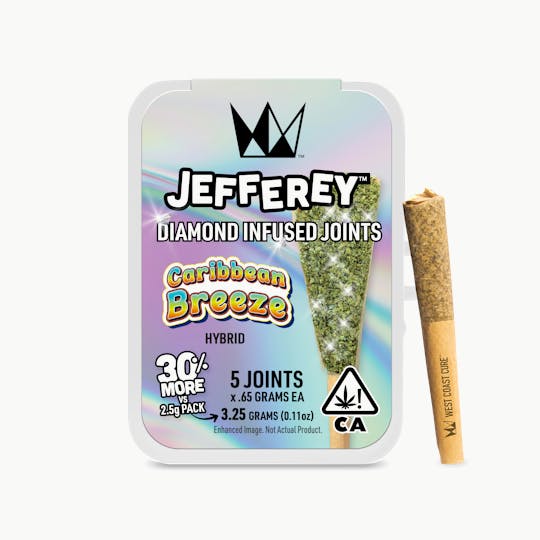 West Coast Cure - Caribbean Breeze - 0.65G Jefferey 5 Pack Infused - 1