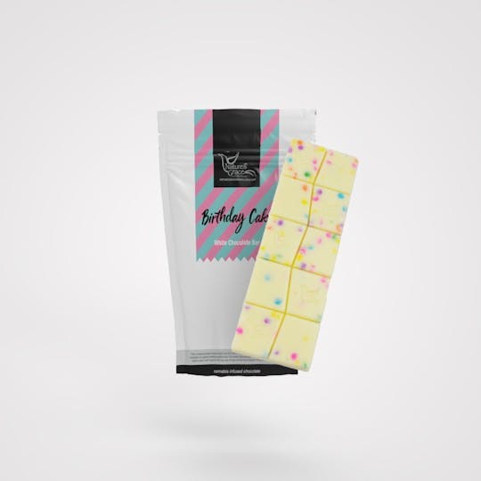 Nature's Grace and Wellness - Nature's Grace | 100mg White Chocolate Bar - Birthday Cake - 1