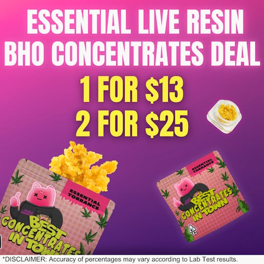 Essential Torrance - Live Resin BHO Concentrates 2 for $25 - 1