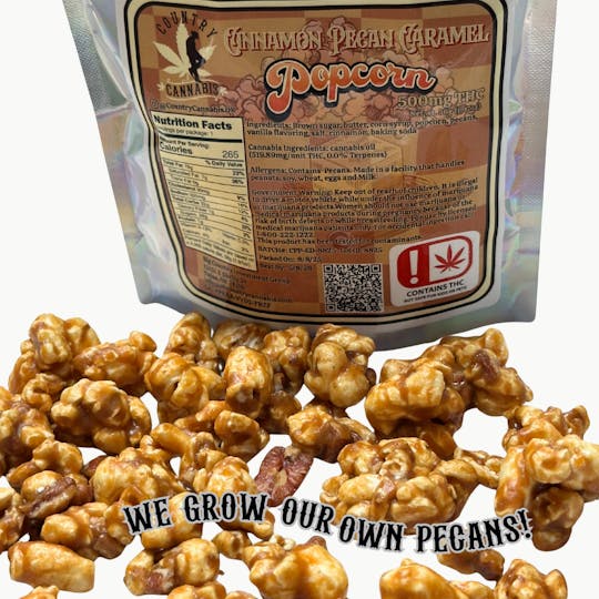 Country Cannabis - Cinnamon Pecan Caramel Popcorn | Snack | 500MG THC (Country Cannabis) - 1