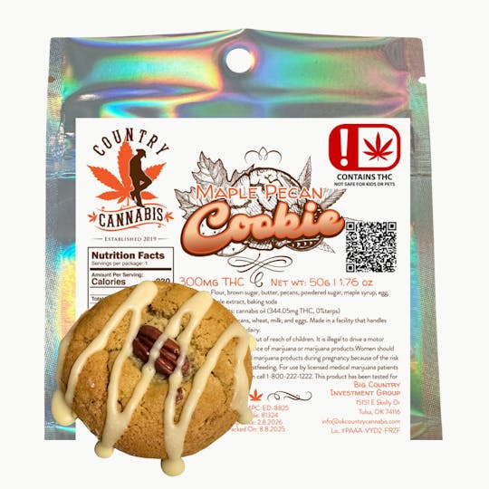 Country Cannabis - Maple Pecan Cookie | 300mg THC (Country Cannabis) - 1