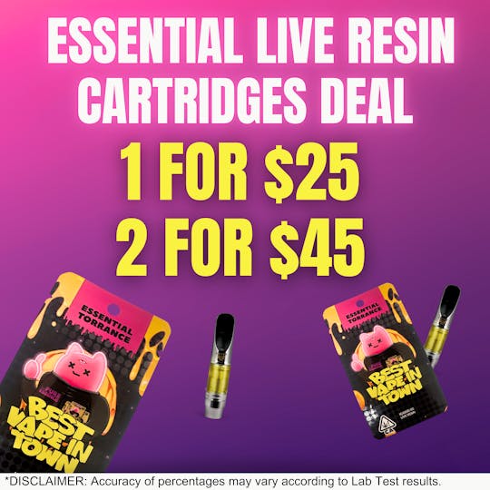 Essential Torrance - Live Resin Cartridges 2 for $45 - 1