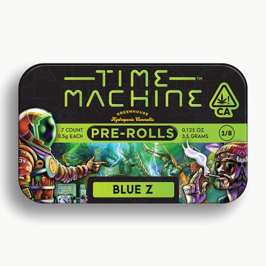 Time Machine - Blue Z Hybrid Pre-Roll .5g 7-Pack (3.5g) - 1