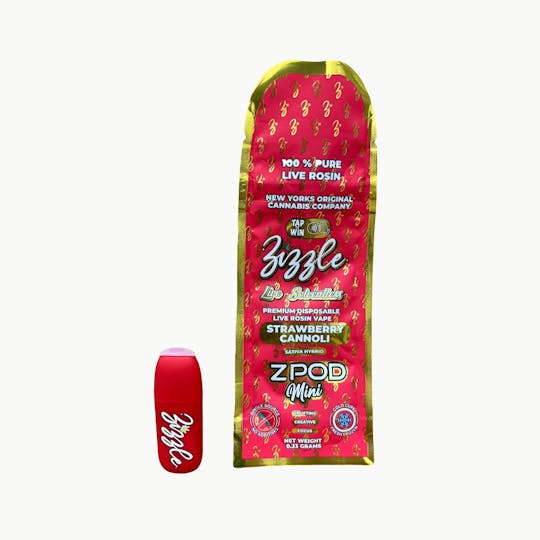 Zizzle - STRAWBERRY CANNOLI Live Rosin Mini (.3g) - 1