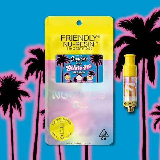 Friendly Brand - Friendly Brand x Connected - Gelato #41 1g Nucleus Live Resin 510 Cart - 1