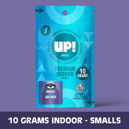 UP! - Gas Face (Indica) Premium Indoor Smalls 10g - 1