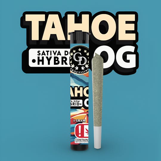 GD CANNABIS PROCESSING - 1G PRE-ROLL TAHOE OG - 1