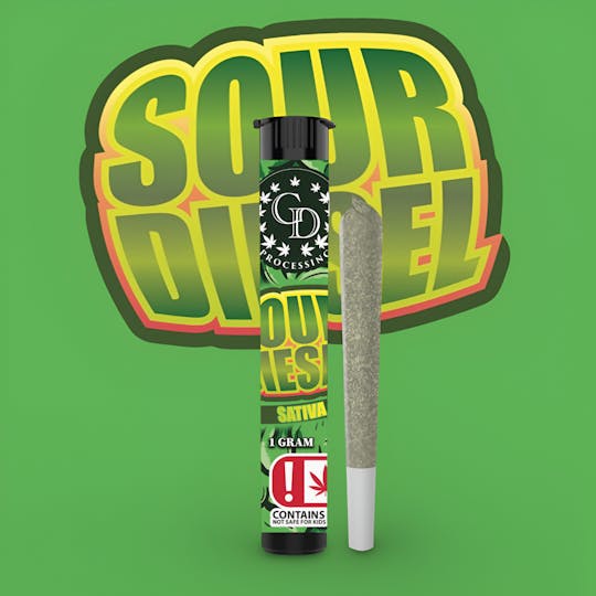 GD CANNABIS PROCESSING - 1G PRE-ROLL SOUR DIESEL - 1