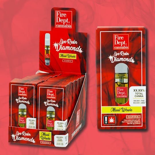 Fire Dept. Cannabis - Fire Dept Cannabis - Maui Wowie - 1g Live Resin Diamonds Cartridge - 1