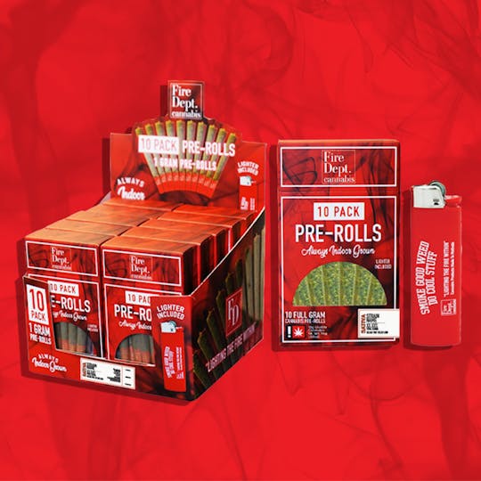 Fire Dept. Cannabis - Fire Dept Cannabis - Mt Hood Magic (1g 10pk Preroll) : 28.2% // 27% // 0.1% - 1