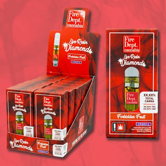 Fire Dept. Cannabis - Fire Dept Cannabis - Forbidden Fruit - 1g Live Resin Diamonds Cartridge - 1