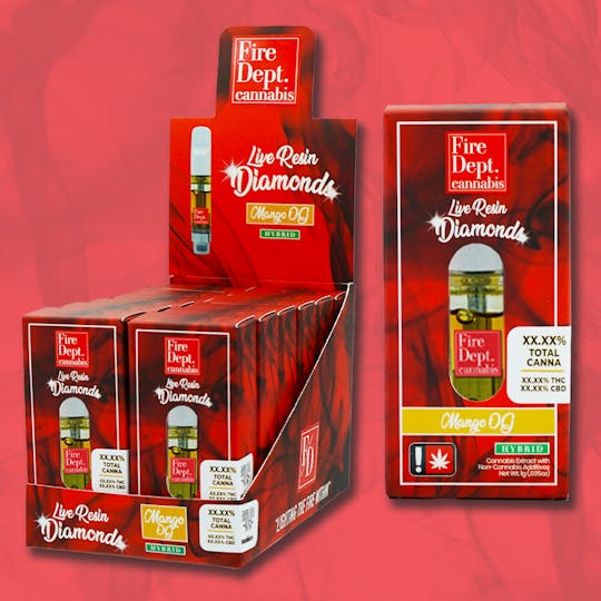 Fire Dept. Cannabis - Fire Dept Cannabis - Mango OG - 1g Live Resin Diamonds Cartridge - 1