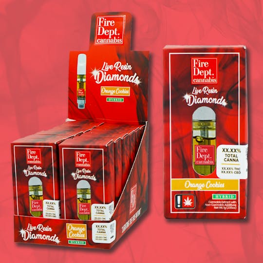 Fire Dept. Cannabis - Fire Dept Cannabis - Orange Cookies - 1g Live Resin Diamonds Cartridge - 1