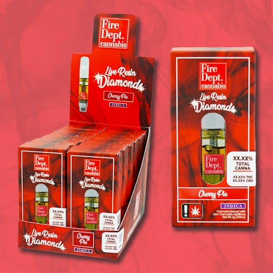 Fire Dept. Cannabis - Fire Dept Cannabis - Cherry Pie - 1g Live Resin Diamonds Cartridge - 1
