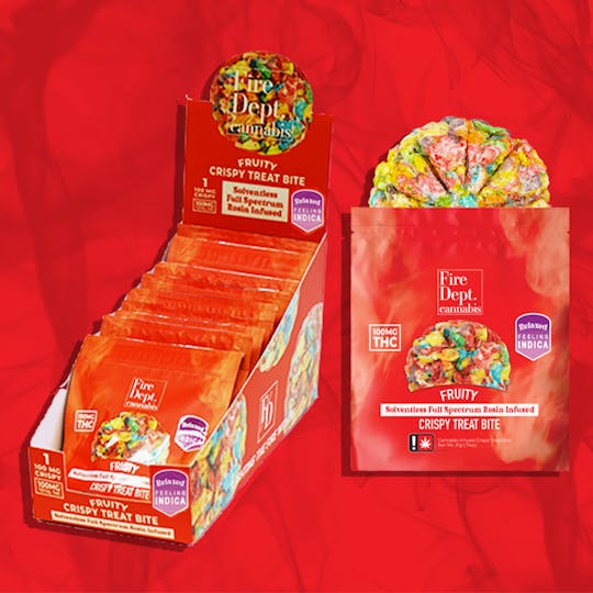 Fire Dept. Cannabis - Fire Dept Cannabis - 100mg Fruity Crispy Treat - Rosin Infused - 1