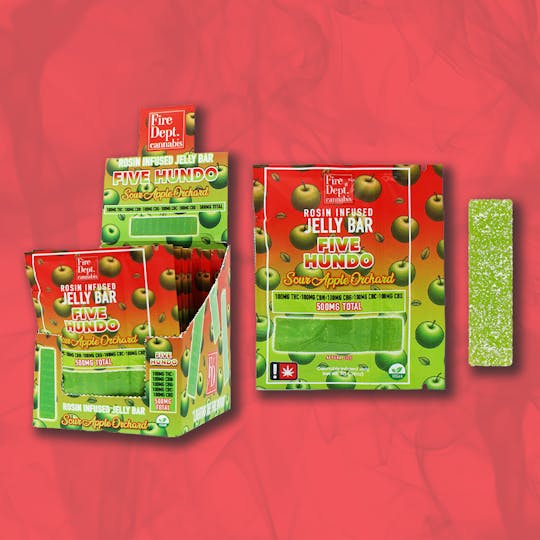 Fire Dept. Cannabis - Fire Dept Cannabis - Sour Apple Orchard - Rosin Infused Jelly Bar - 100mg - 1