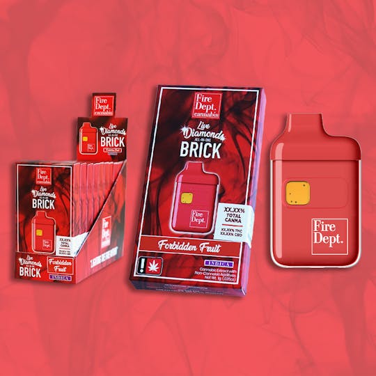 Fire Dept. Cannabis - FDC - Forbidden Fruit 1g Live Diamonds Brick - AIO Vape Cartridge - 1