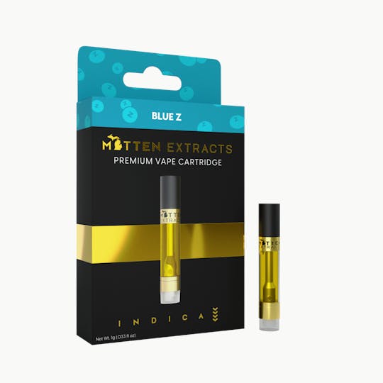 Mitten Extracts - Mitten Extracts Blue Z 1g Vape Cartridge (Indica) - 1