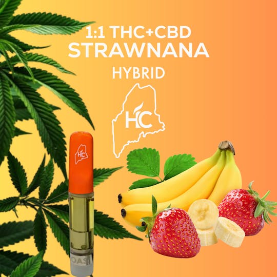 High Coast - High Coast 1G 1:1 THC+CBD Cartridge - Strawnana (Hybrid) - 1