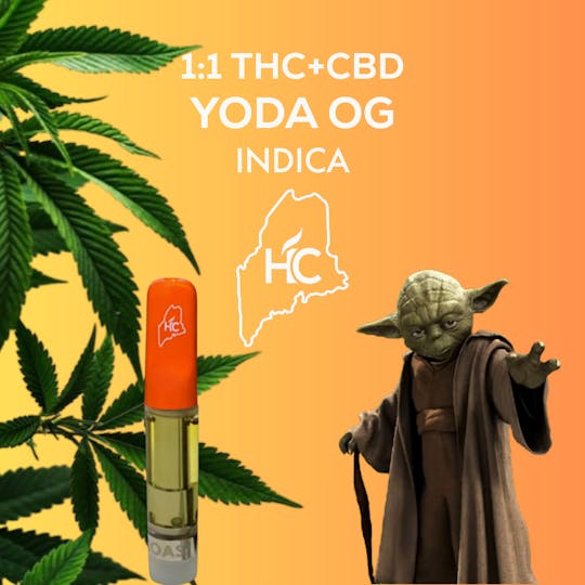 High Coast - High Coast 1G 1:1 THC+CBD Cartridge - Yoda OG (Indica) - 1