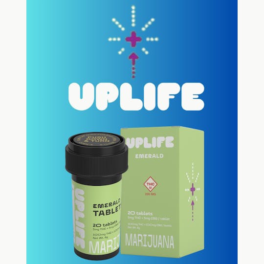 MidSouth Extracts - Uplife Tablets - 100mg 1:1 CBG/THC - Emerald - 1