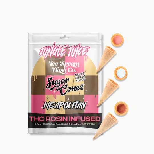 Ice Kream Hash Co. - IKHCO X Jungle Juice | Neapolitan Cones | 200mg - 1
