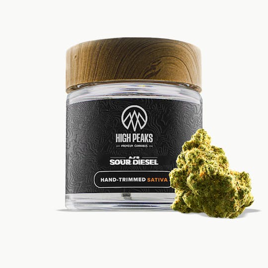 High Peaks - AJ’s Sour Diesel: Hand-Trimmed Flower | Sativa | 3.5g - 1