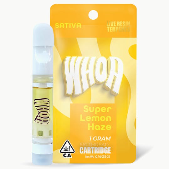 Whoa - Super Lemon Haze Live Resin Terpenes 510 Vape Cartridge - 1