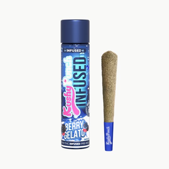 Kushy Punch - 1G Kushy Punch Infused Liquid Diamond Preroll - Berry Gelato - 1
