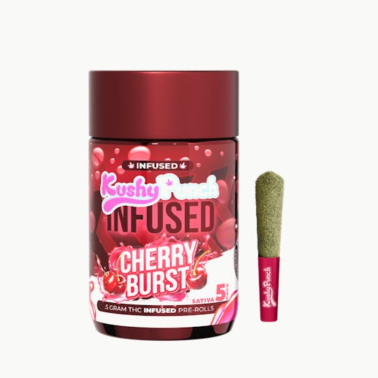 Kushy Punch - 5PK Kushy Punch Infused .5g Liquid Diamond Prerolls - Cherry Burst - 1