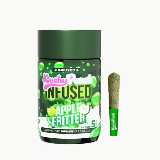 Kushy Punch - 5PK Kushy Punch Infused .5g Liquid Diamond Prerolls - Apple Fritter - 1