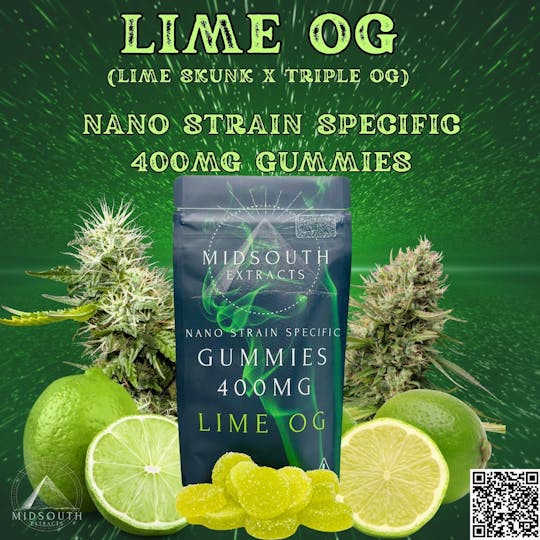 MidSouth Extracts - Lime OG - Nano Gummies - 400mg - 1
