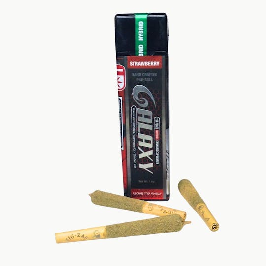 Galaxy - Strawberry 3-Pack 0.5g Live Resin Infused Prerolls - 1