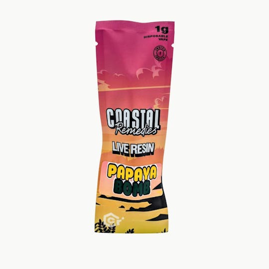 Coastal Remedies - Papaya Bomb | 1g Live Resin Disposable | Coastal Remedies - 1