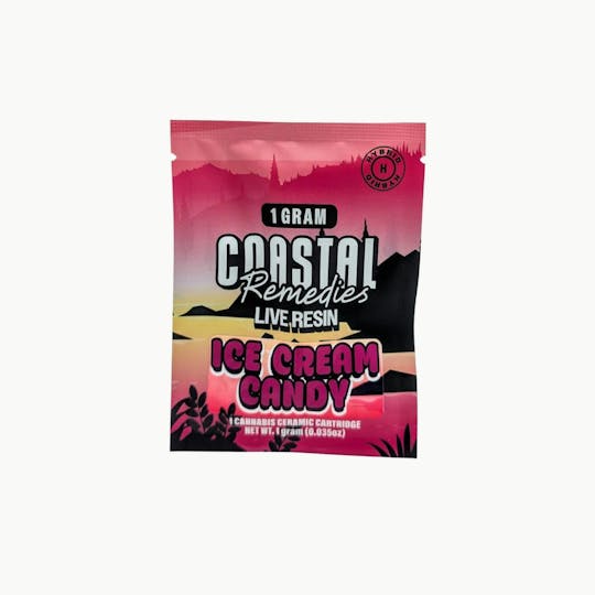 Coastal Remedies - Ice Cream Candy | 1g Live Resin Cartridge | Coastal Remedies - 1
