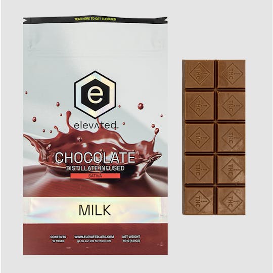 Elevated Labs - Elevated Chocolate - Milk (S) 500mg THC - 1