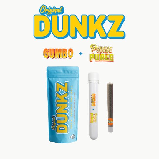 Original Dunkz - GUMBO FLOWER (1.5G) x PAPAYA PUREE ROSIN (0.5G) HAND ROLLED HASH HOLE - 1