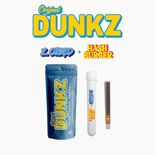 Original Dunkz - Z-CUBED FLOWER (1.5G) x HASHBURGER ROSIN (0.5G) HAND ROLLED HASH HOLE - 1