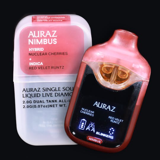 Auraz - Nuclear Cherries & Red Velvet Runtz | Liquid Diamond Dual Tank | 2g - 1
