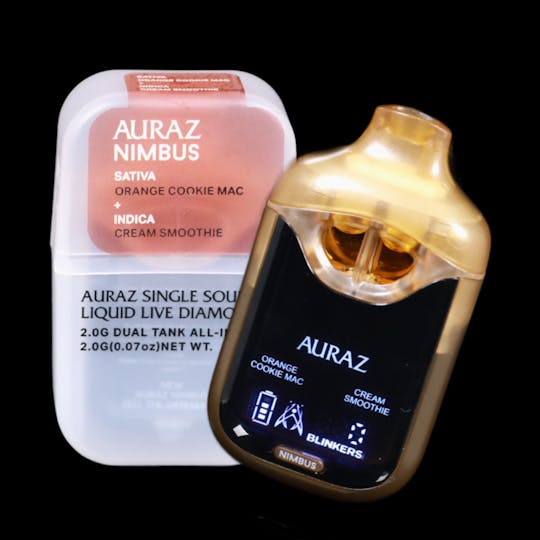 Auraz - Orange Cookie MAC & Cream Smoothie | Liquid Diamond Dual Tank | 2g - 1