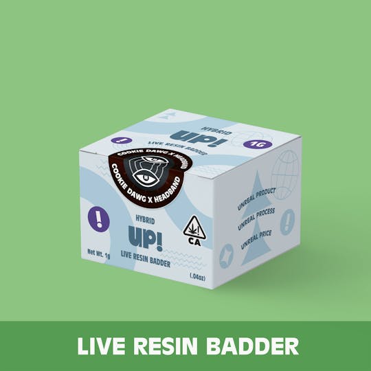UP! - Cookie Dawg X Headband (Hybrid) Live Resin Badder 1g - 1