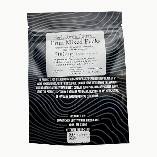 Indico - 500mg/50mg Hash Rosin Fruit Mix Variety Pack Gummies - FLUID - 1