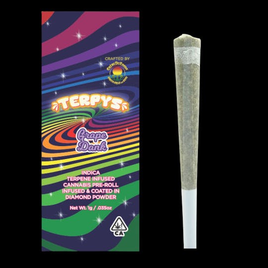 Crème De Canna - Creme De Canna Terpys Diamond Infused Pre Roll Grape Dank - 1g - (I) - 4816 - 1