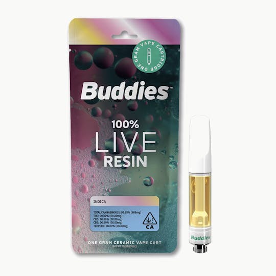 Buddies Brand - Live Resin | 1g Vape Cartridge | Purple Queen (I) - 1