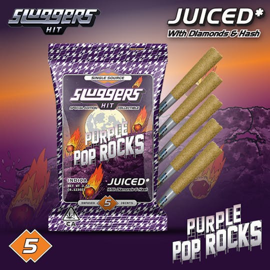 Sluggers Hit - Sluggers - Infused Preroll - 3.5g 5pk - Purple Pop Rocks - 1