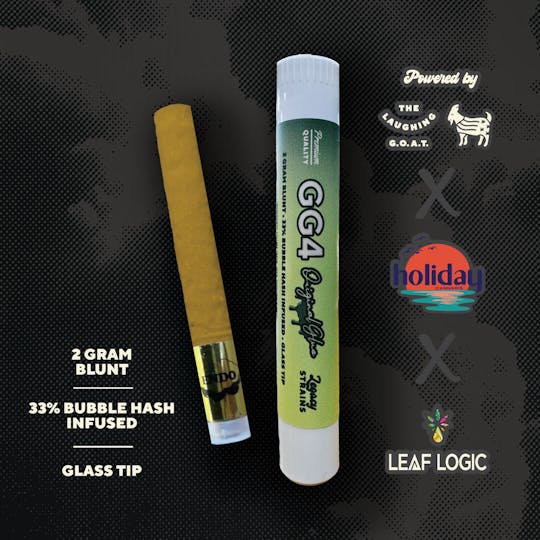 The Laughing Goat - GG4 - Bubble Hash–Infused 2g Blunt (Glass Tip) - 1