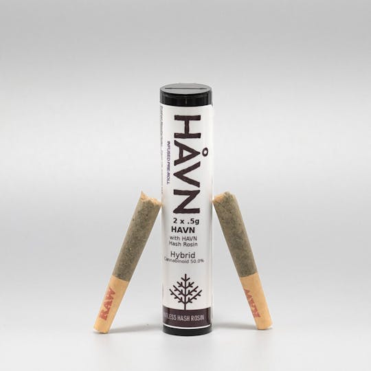 HAVN Extracts LLC - Infused Preroll - HAVN Hash Rosin 2 x 0.5g - Gaspars Grapes - 1