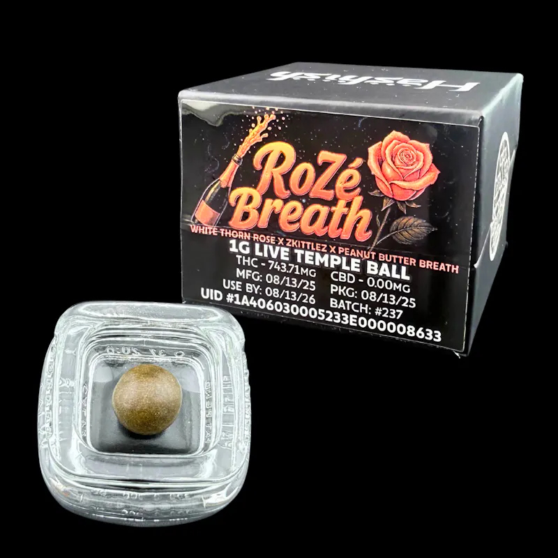 Hashish Roze Breath 1g Temple Ball cartridge
