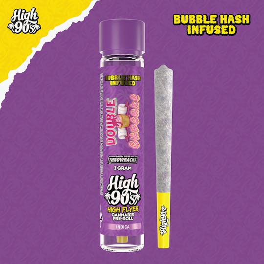 HIGH 90s - High 90s : Double Cupcake 1g High Flyer Bubble Hash Infused Pre-Roll - 1