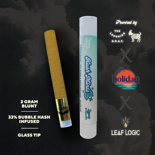 The Laughing Goat - Kush Mints - Bubble Hash–Infused 2g Blunt (Glass Tip) - 1